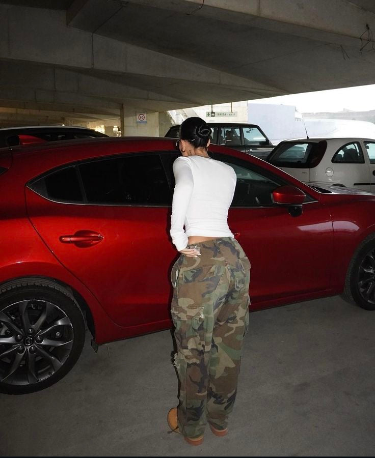 VINTAGE CAMO CARGO PANTS - CLOSET LUNA