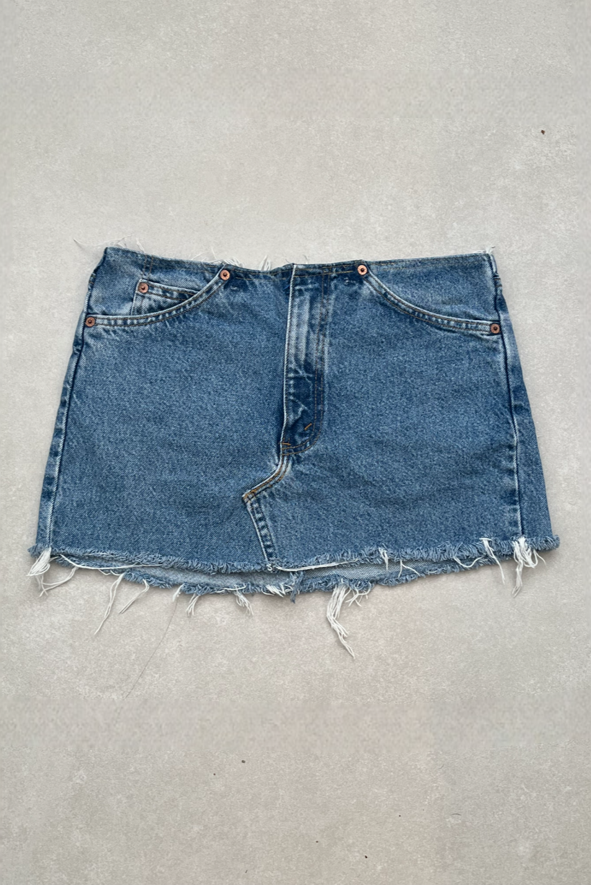 "NO WAIST" VINTAGE LEVI DENIM SKIRT - MADE TO ORDER - CLOSET LUNA