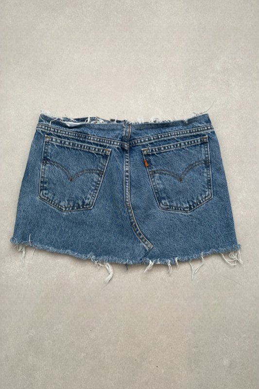 "NO WAIST" VINTAGE LEVI DENIM SKIRT - MADE TO ORDER - CLOSET LUNA