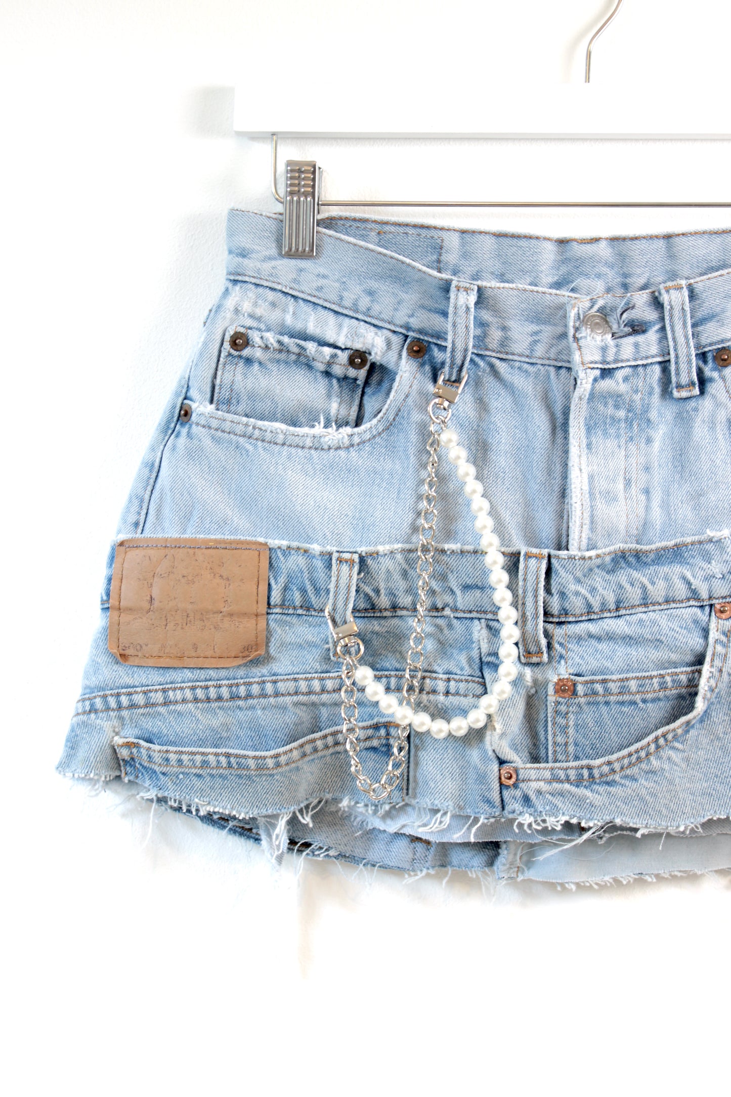 "LAYERED" CHAIN MINI SKIRT W29 - CLOSET LUNA