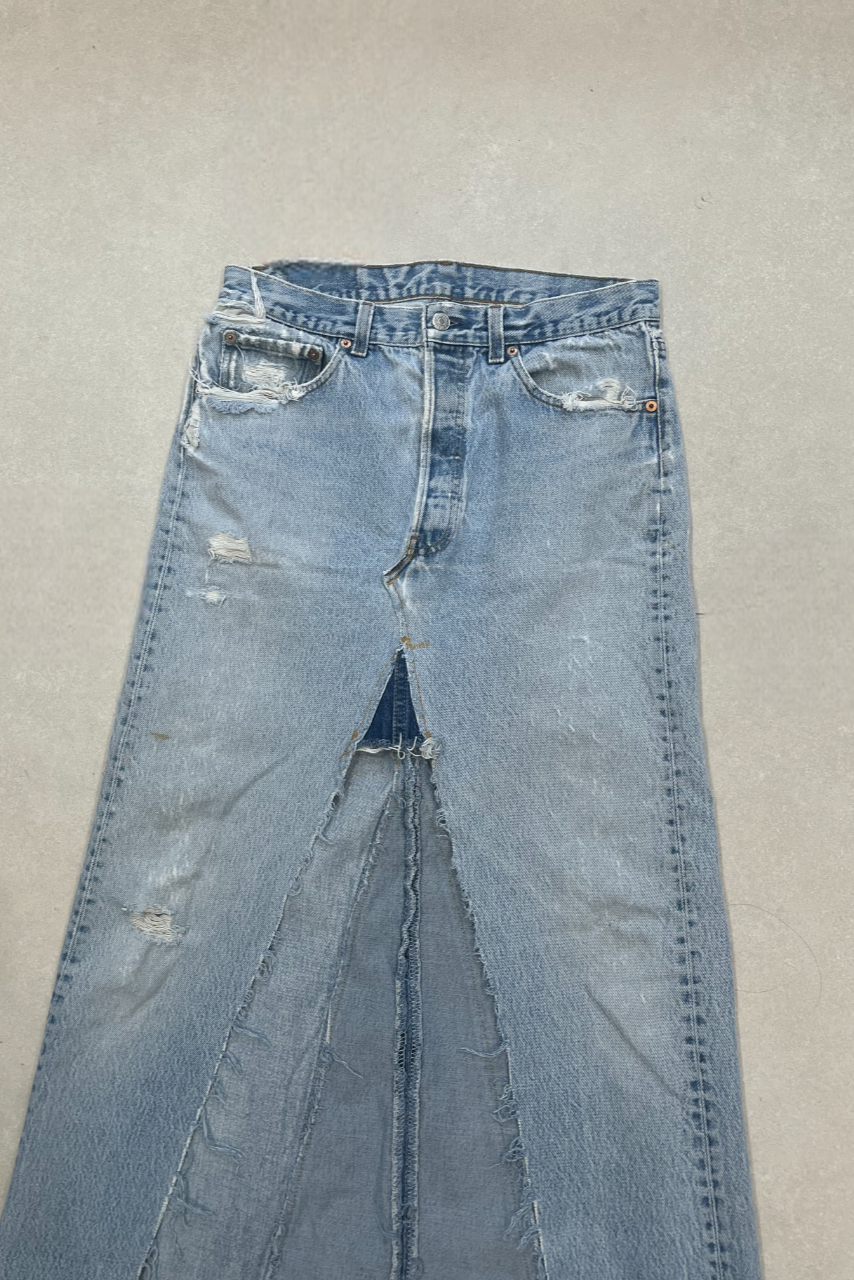 VINTAGE LEVI DENIM MAXI SKIRT - MADE TO ORDER - CLOSET LUNA