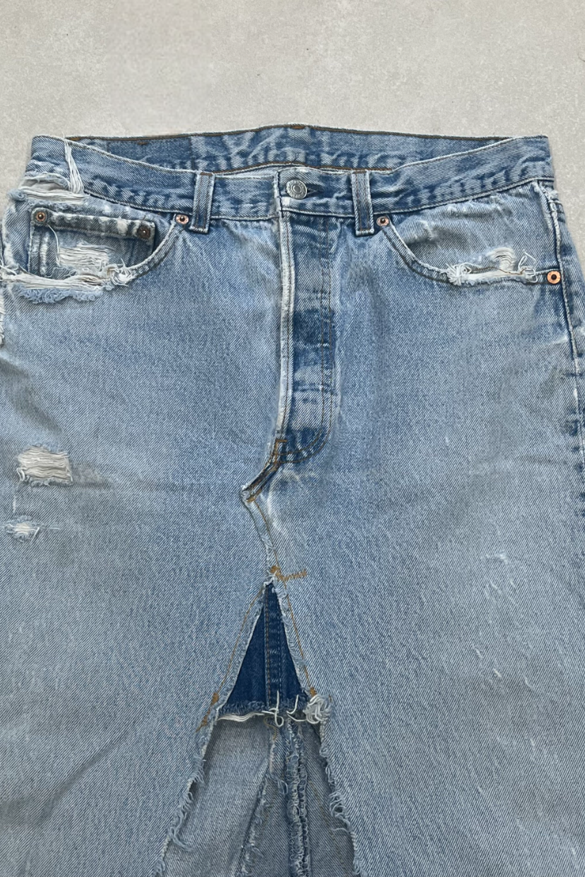 VINTAGE LEVI DENIM MAXI SKIRT - MADE TO ORDER - CLOSET LUNA