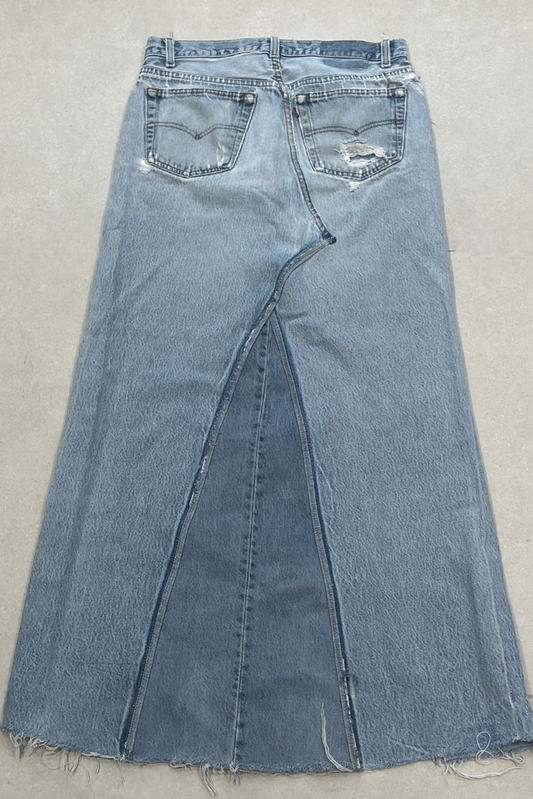 VINTAGE LEVI DENIM MAXI SKIRT - MADE TO ORDER - CLOSET LUNA
