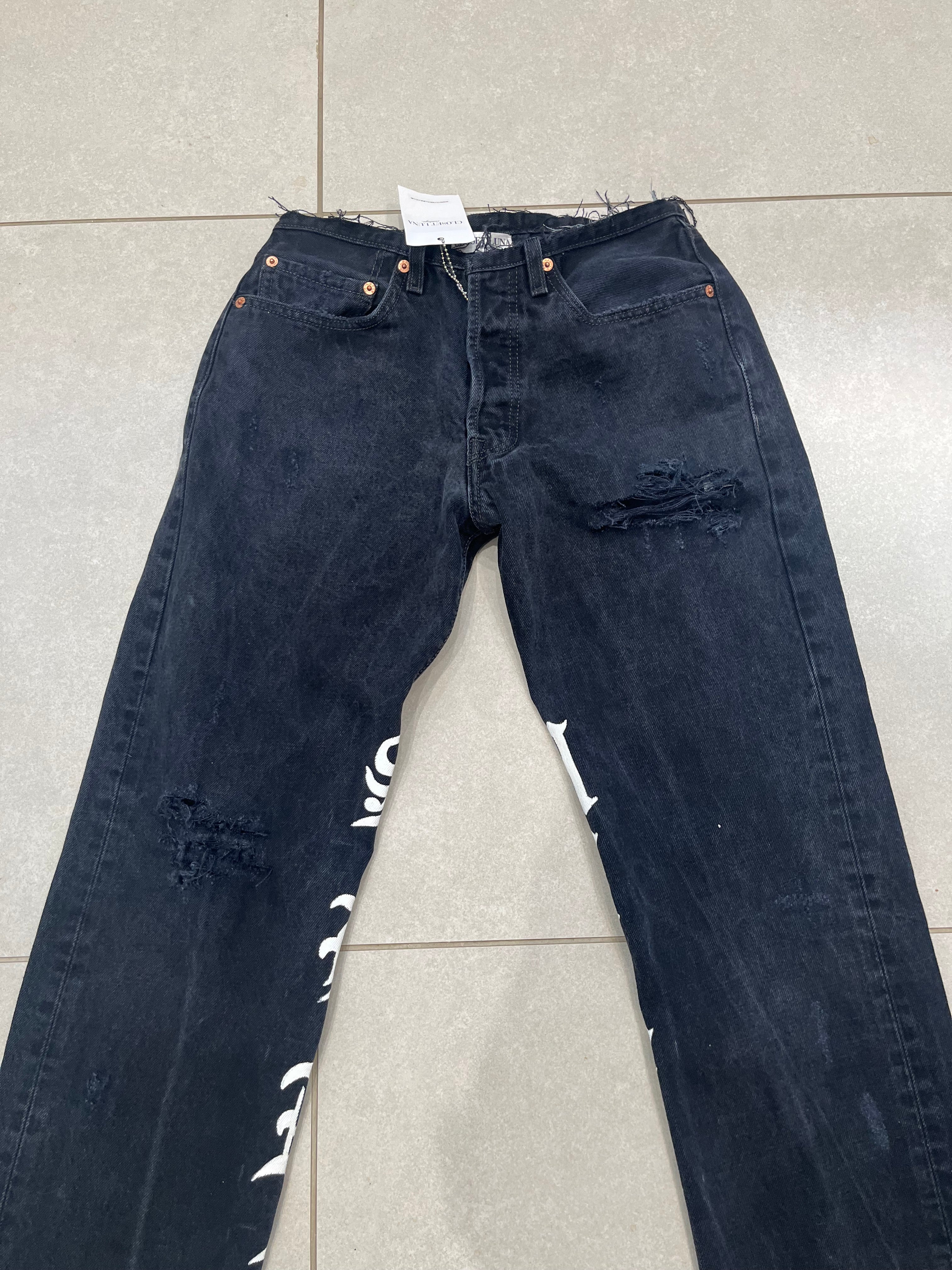 Luna Low Script Jeans - CLOSET LUNA