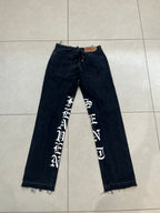 Luna Low Script Jeans - CLOSET LUNA