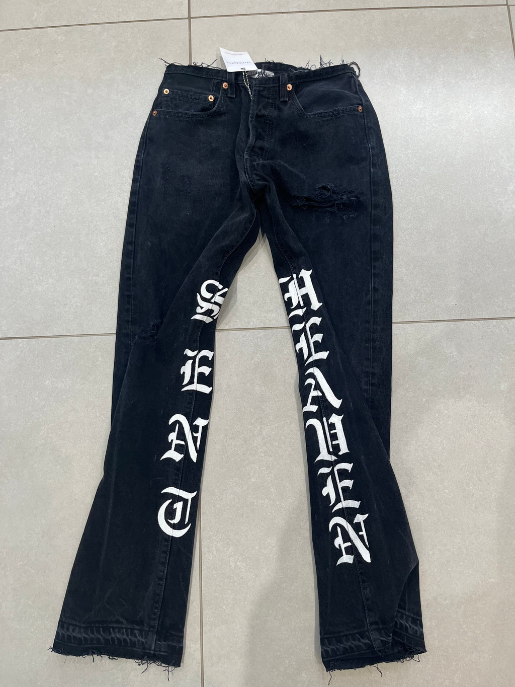Luna Low Script Jeans - CLOSET LUNA