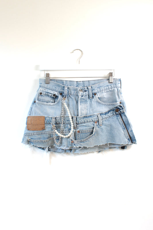 "LAYERED" CHAIN MINI SKIRT W29