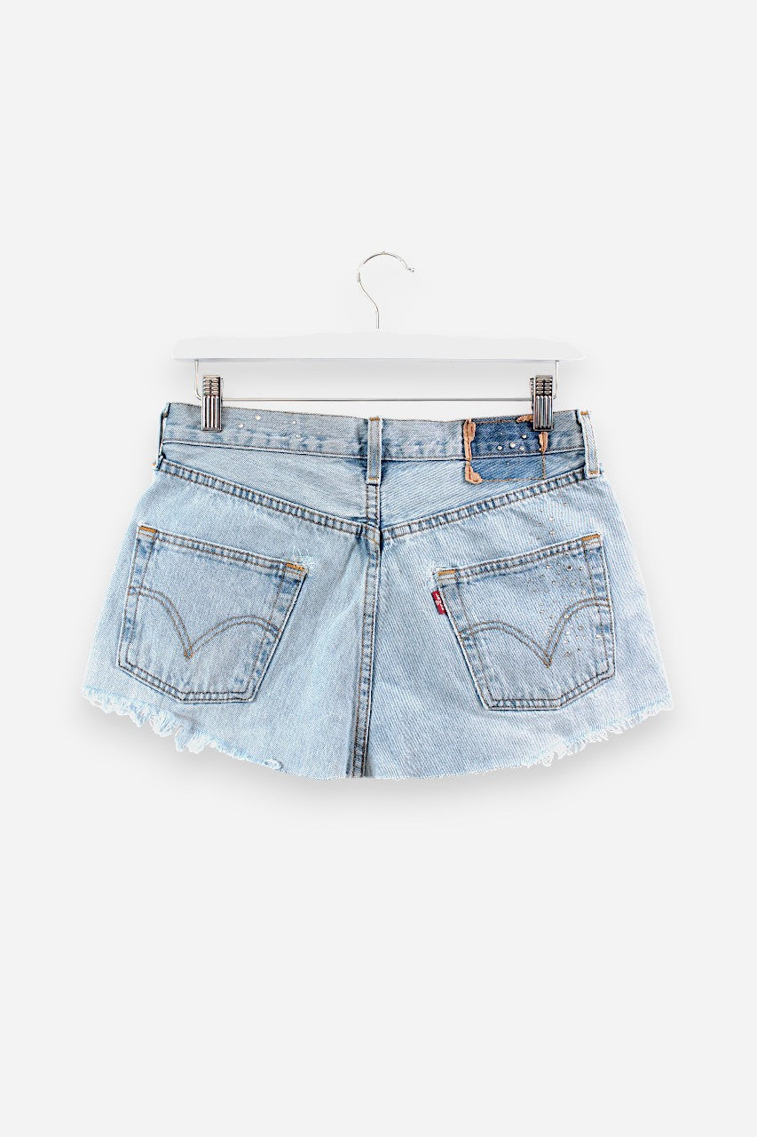 "RHINESTONE" DENIM MINI | W30 - CLOSET LUNA