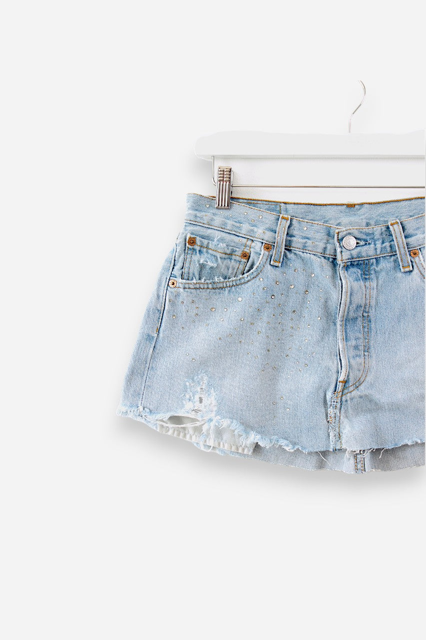 "RHINESTONE" DENIM MINI | W30 - CLOSET LUNA