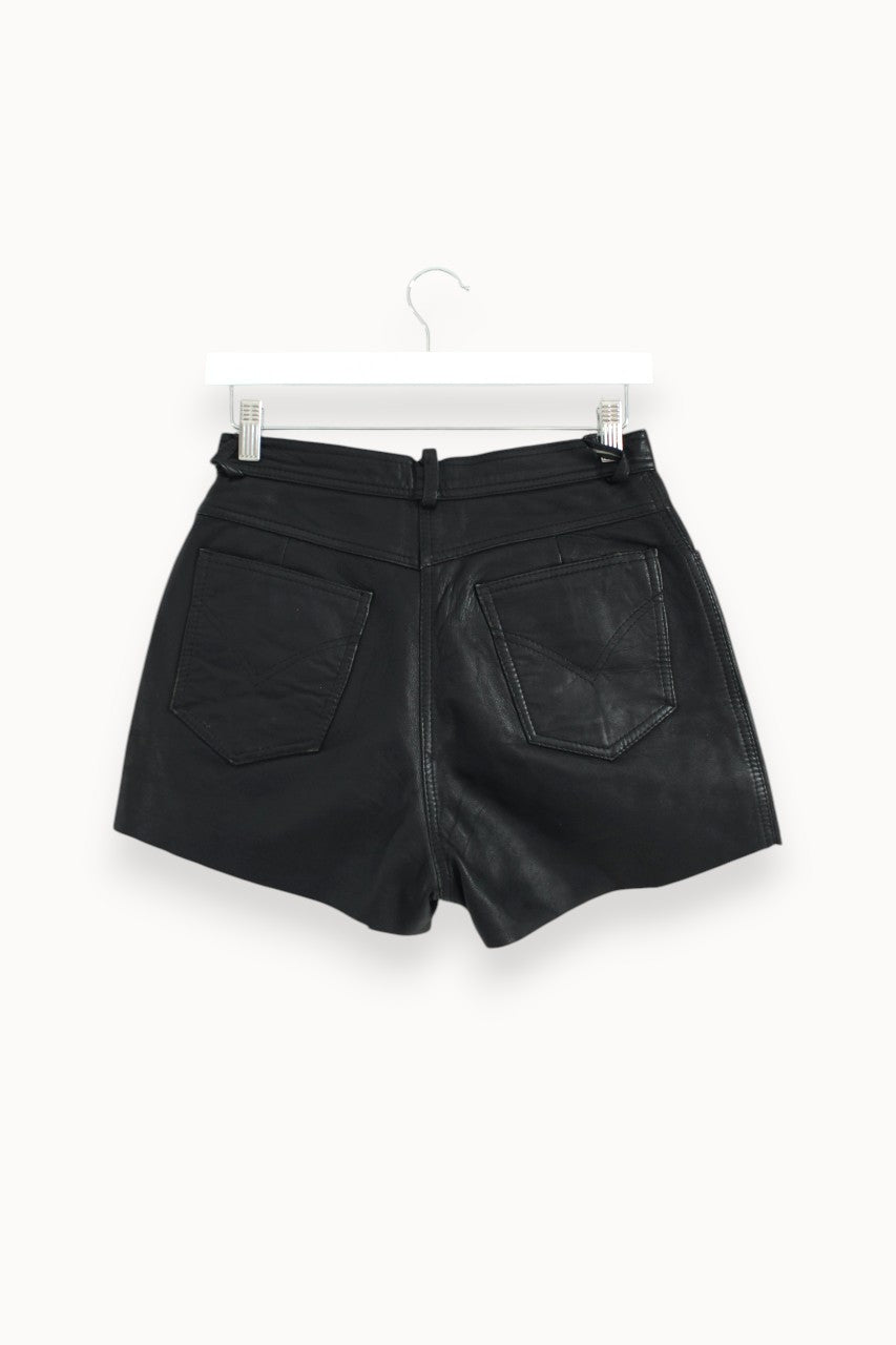 Luna Leather Mini Shorts - CLOSET LUNA