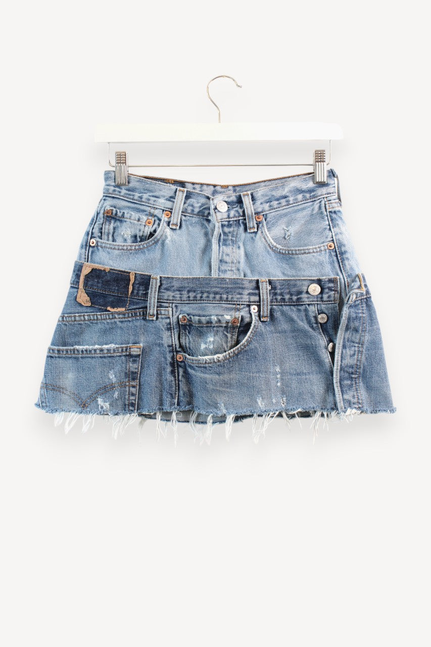 JUPE À SUPERPOSITIONS LEVI RETRAVAILLÉE « PERSIAN » - SUR COMMANDE