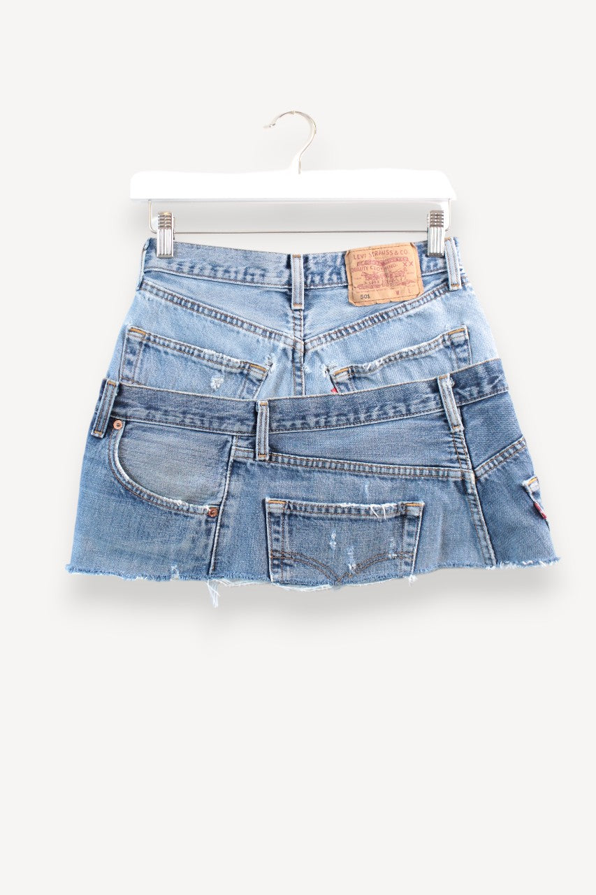 JUPE À SUPERPOSITIONS LEVI RETRAVAILLÉE « PERSIAN » - SUR COMMANDE